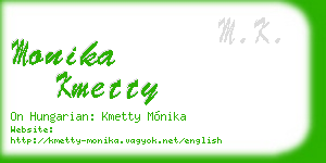 monika kmetty business card